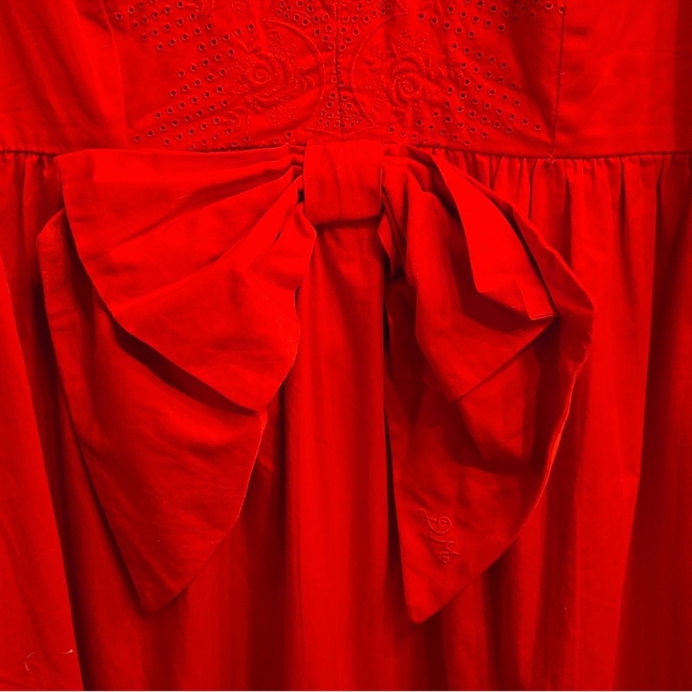 Damson Madder Aria Bow Embroidered Midi Dress EU Size 14/ US Size 10 - Picture 11 of 12
